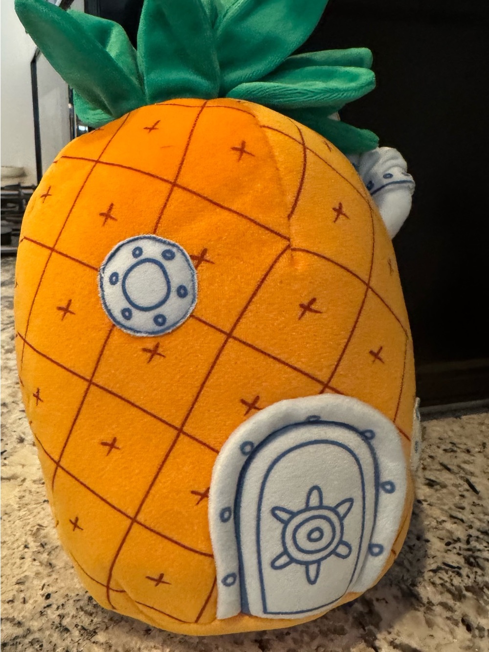 Ty Plush Pineapple Accent Pillow in Orange and Green- 2004 Retired